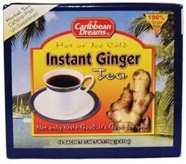 Caribbean Dreams Instant Ginger Tea Un-Sweetened 14 Sachets (pack of 6) by Caribbean Dreams