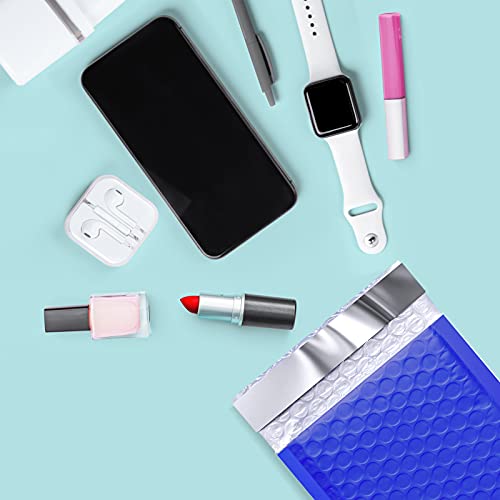 Metronic 4x8 Bubble Mailer 50 Pack Royal Blue, Cushioning Padded