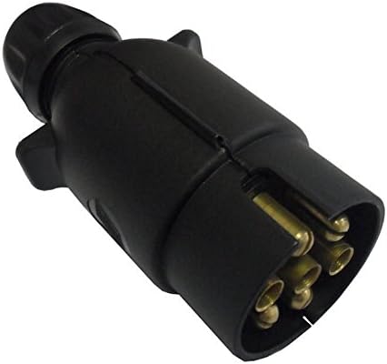 Beal UK - 7 Core Cable Plug - Caravan Trailer Tow Electric Connector - Plastic