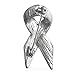Bling Jewelry Pink Rhinestones Enamel Cancer Ribbon Pin Silver Plated
