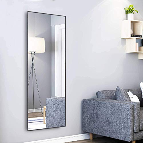 Elevens Aluminum Frame Door Mirror 48"x14" Full Length Mirror, Thin