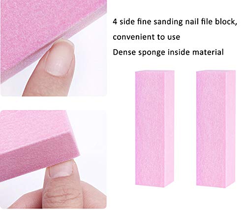 10pcs 4 Way Nail Buffer Block, Natural Sanding Sponge Nail Buffers Files Block Grinding Polishing Manicure Pedicure Nail Art Tool - Thumbnail 4