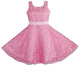 Sunny Fashion Girls Dress Pink Rose Wedding Pageant Boutique