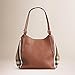 Tote Bag Handbag Authentic Burberry Small Canter in Leather and House Tan color Made in Italy