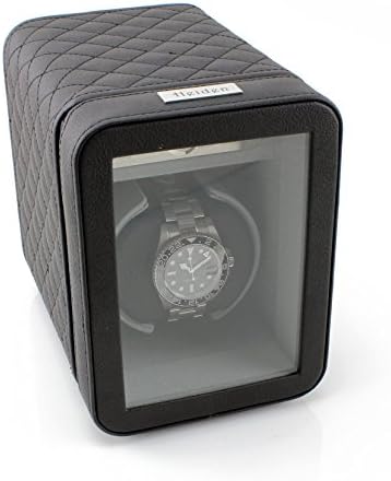 [ON SALE] Heiden Monaco Single Watch Winder - Dual Powered - Black Leather - Japanese Mabuchi Motor