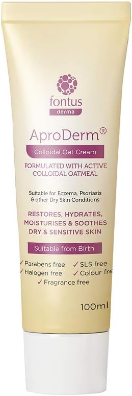 AproDerm Colloidal Oat Cream 100ml - Paraffin Free, Vegan, 2-in-1 Moisturiser
