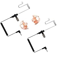 HYS 3.5mm Police Listen Only Acoustic Tube Earpiece with One Pair Medium Earmolds for Speaker Mics
