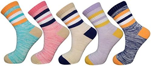 Searchself Boys Color Stripe Seamless Cotton Dress Socks (1-2 Years, Set 2)