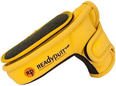 ReadyPutt Putter Cover with a Ball Cleaner Blade/Mid-Mallet Style- Multiple Colors (Yellow)