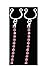 21secret Sexy 2PCS Adjustable Shield Silver Pleated Pink Rhinestones Long Dangle Tassel Fake Hoop Nipple Rings