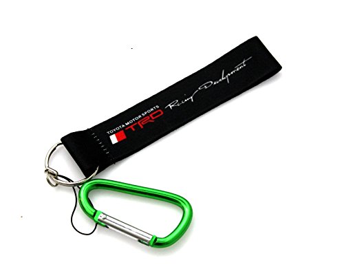 JDM TRD Wrist/Palm Lanyard Cell Holders Keychain Carabiner - Green Hook