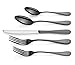 Artaste 56945 Rain 18/10 Stainless Steel Flatware 20-Piece Set, Black Finished, Service for 4