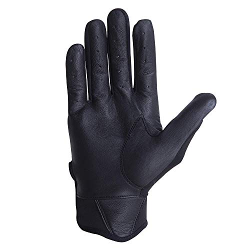 Loudmouth Baseball Batting Gloves (Black, Youth - X-Small)
