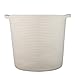 INDRESSME Large Cotton Rope Storage Basket - Woven Toys Basket in Baby Room, Nursery Storage Hamper, Baby Laundry Bins Warm Beige Blanket Basket with Handles for Diaper Home Decor 16.0