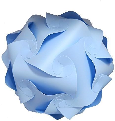 Infinity Puzzle Lights - Puzzle Lamp Shade - Modern Pendant Jigsaw Lighting - Every Color Comes with 12' Cord (Powder Blue, Large)