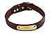 Warner Brand Cumberland Leather Dog Collar Free Engraved Brass ID tag (23
