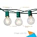 Brightech Ambience Pro - Waterproof LED Outdoor String Lights - Hanging 1W Vintage Edison Bulbs - Patio Globe Lights Create Bistro Ambience in Your Back Yard - 26 Ft, Green