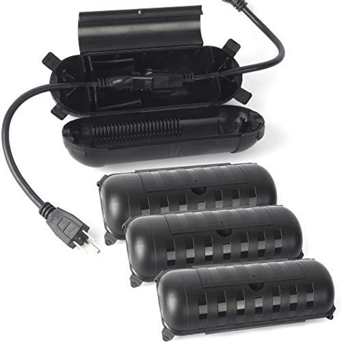 (4Pack) Large Black Outdoor Extension Cord Plug Protector Water