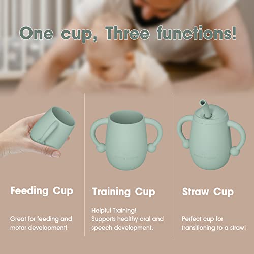 Cuddle Campus 100 Silicone Baby Training Cup, Shatterproof Toddler