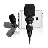 Flexible Condenser Microphone for iPhone 11 Vlog, Saramonic Mic with High Sensitivity for Apple iOS iPhone X 8 7 6 iPad Podcast YouTube Facebook Livestream (3.5mm TRRS)