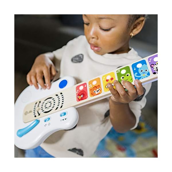 Baby-Einstein-Hape-Strum-Along-Songs-Magic-Touch-Wooden-Electronic-Guitar-Toy Baby Einstein Strum Along Songs Magic Touch Wooden Musical Light Up Toy Guitar with Whammy Bar, Age 6 Months+