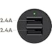 Belkin 2-Port 4.8-Amp USB Car Charger with 4' Lightning Cable (2.4 Amp per Port)