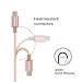 USB C Cable, BRIDGEGEN 6.6Ft/2M Nylon Braided Charge Cable with Premium Aluminum Housing for Galaxy S8 Plus, Moto Z, LG G5/G6, Google Pixel XL, Macbook 12 inch, and Other Type C Devices, Rose Gold