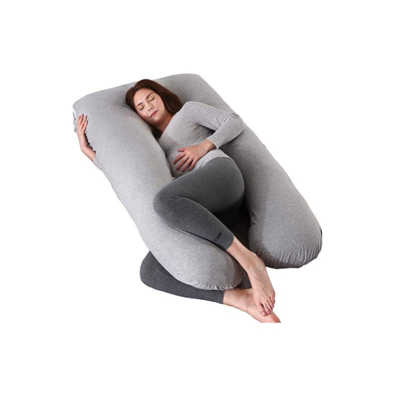 Amagoing 57 inches Pregnancy Pillows for Sleeping, U Shaped Maternity Full Body Pillow for Pregnant Women with Hip, Leg…