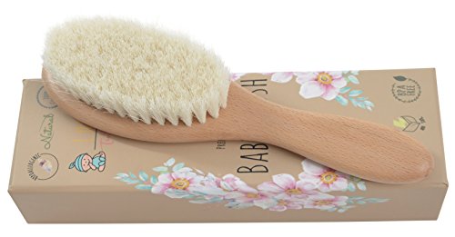 Wooden Baby Hair Brush - Healthcare and Grooming for Newborns & Toddlers, Ideal for Cradle Cap and Baby Registry by Little Tinkers World