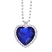 REINDEAR Moive Titanic Pretty HEART OF THE OCEAN Big Czech Blue CRYSTAL Pendant NECKLACE US Seller