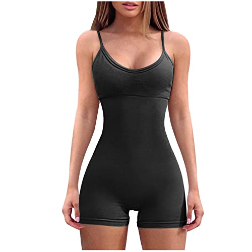 Women's Yoga Rompers Sexy One Piece Spaghetti Strap Tummy Control Padded Sports Bra JumpSuits vestidos de fiesta elegantes college graduation gifts for him chevron jumpsuit denim jumpsuit for women