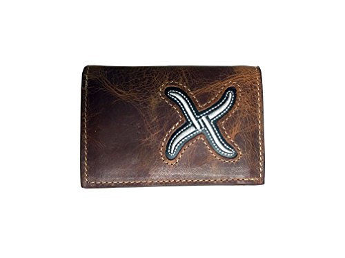 Twisted X Distressed Brown and White Bifold Wallet (XRC-29B)