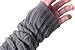 Yacun Women's Knitted Stretchy Long Sleeve Fingerless Gloves- Arm Warmers Grey
