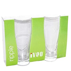 Iveo Glass Water/Juice Pilsner Set – 2 Pieces, Transparent, 348ml, Standard