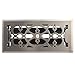 Accord AMFRSNV410 Victorian Floor Register, 4-Inch x 10-Inch(Duct Opening Measurements), Satin Nickel