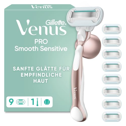 Gillette Venus Pro Smooth Sensitive Rasierer Damen, Metall, Rosegold