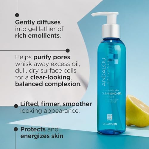 Andalou Naturals Cleansing Gel, Citrus Kombucha, 6 Fl Oz