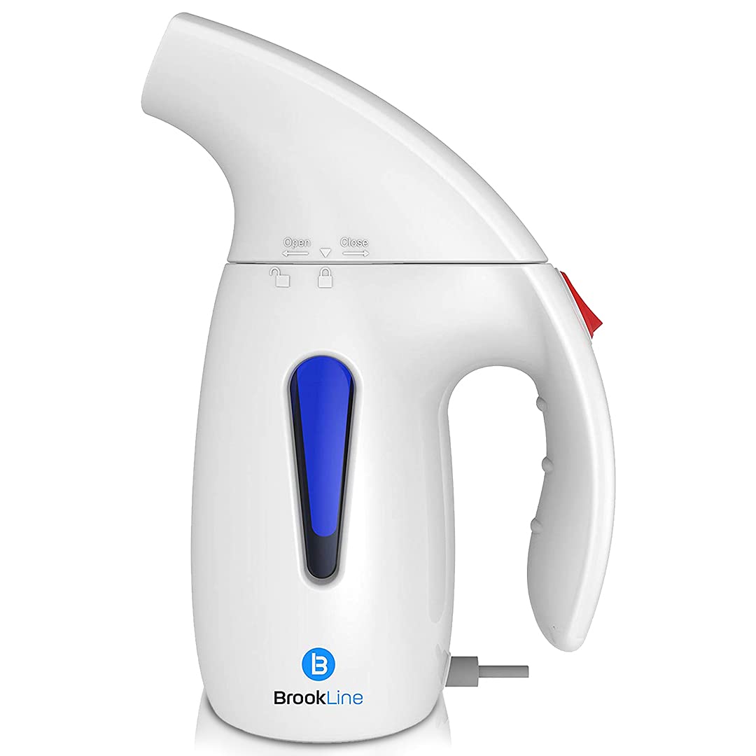 Brookline 800W Steamer for Clothes - Powerful Wrinkle Remover with 180ml High Capacity (White)