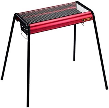 BUTFSYH Portable Assemble BBQ Charcoal Grill Thicker Stainless Steel Outdoor Garden Stove - Three Color with Adjustable Height , Red