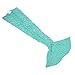 AmyHomie Mermaid Tail Blanket, Girls Mermaid Blanket for Kids Soft Crochet Sleeping Bag, Mermaid Gift for Christmas(ScaleMint,Kids)