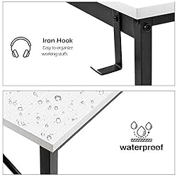 Lufeiya Computer Desk White Writing Table for Small