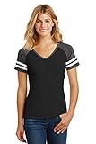 District Made Ladies Game V-Neck Tee