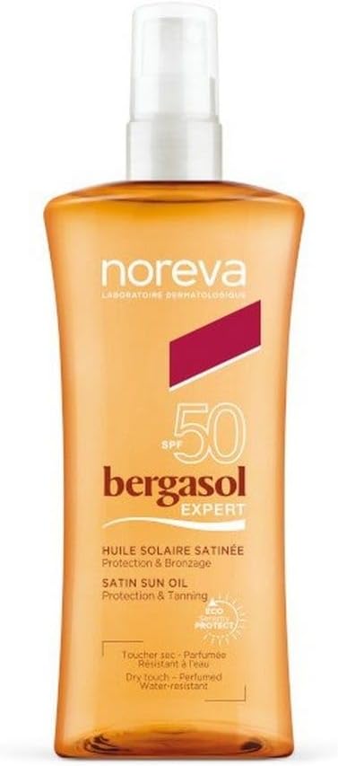 Noreva Bergasol Expert Satin Sun Oil SPF50 150ml UVA UVB IR Blue Light