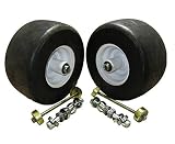 PROVENPART 2 Pack 13X6.5X6 White No Flat Front Solid Tire Puncture Proof Replaces Exmark 103-0065 Includes Bearings Replaces 103-3051 - 1-633584 - 103-0063 - 126-5361 - 1-633585