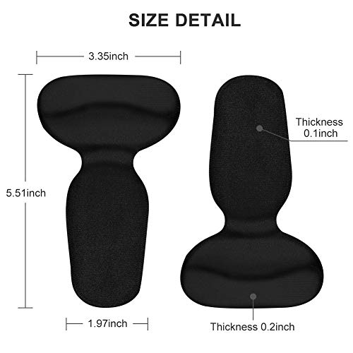 Heel Cushion Inserts Shoe Pads for Women Reusable Foot Care Protector Shoe Pads Filler for Too Big Shoes - 5 Pairs