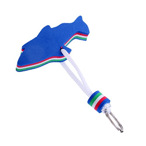 SunniMix 2 Pieces Floating Dolphin Keyring Keychain Key Float Water Buoy Nautical Boat Yachting Sailing