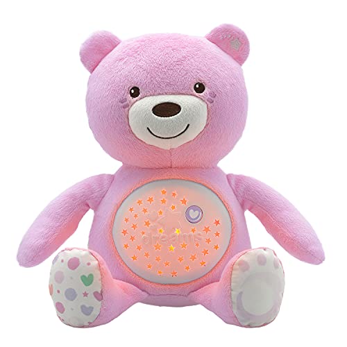 Chicco Ourson Projecteur Baby Bear Peluche Musicale 3 Effets Lumineux - Rose