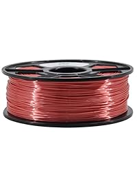 Yoyi seda como compuesto de polímero filamento de impresora 3d, tolerancia de diámetro +  0,03, bobina de 2.2 pound,, seda como filamento, Rojo, 1