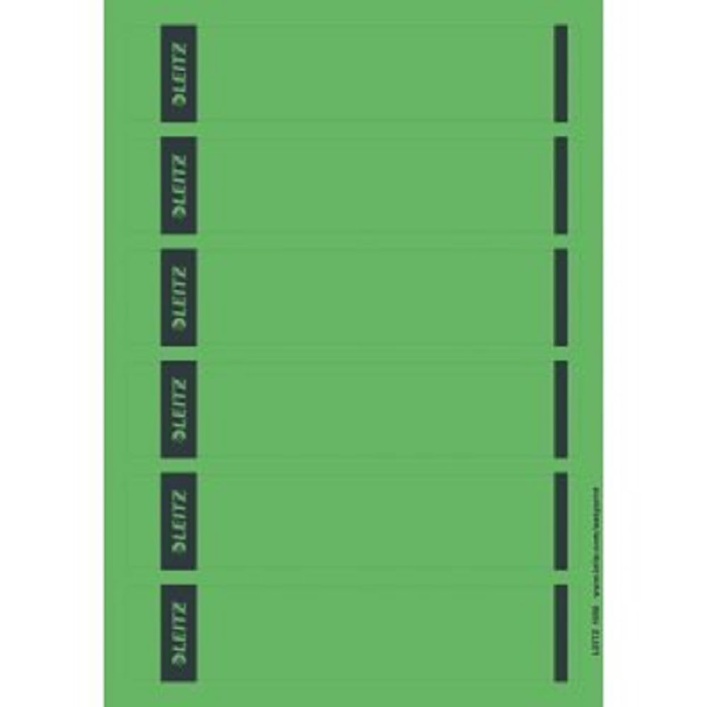 Leitz 16862055 Self-Adhesive Spine Labels for Standard and Hard Cardboard Folders Pack of 150 Short and Slim Format 39 x 192 mm Green Paper