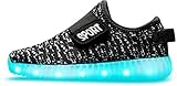 MagicStep Kids 7 Colors LED USB Charging Light Up Shoes for Girls Boys